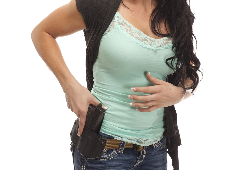 Girl unholstering